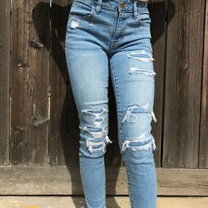 AMERICAN EAGLE FAUX RIPPED SKINNY JEANS👖